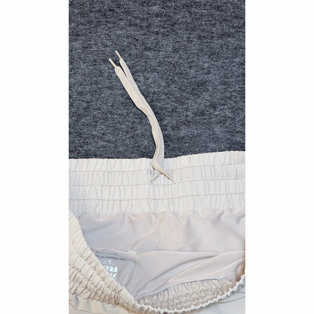 RBX Running Shorts Womens Size L Beige Lightweight Stretch Elastic Waist - Picture 8 of 9
